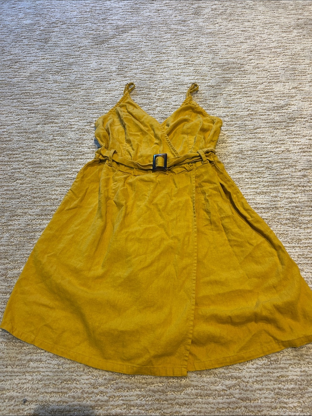 wild fable Mustard Yellow Belted Mini Dress